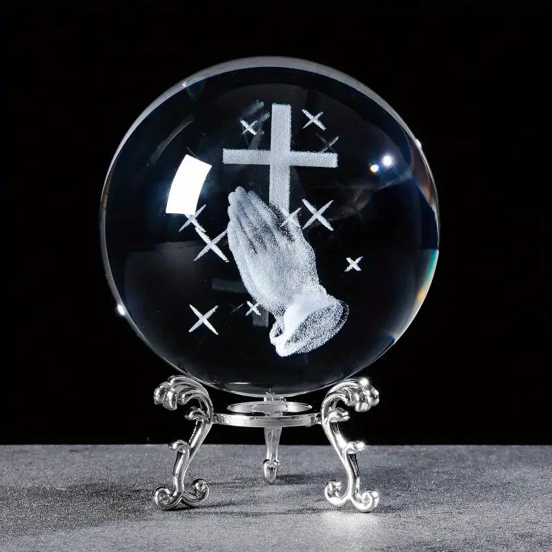 1 customized photo crystal ball 3D carving